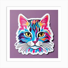 Colorful Cat Art Print