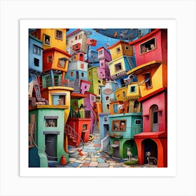 Colorful City 2 Art Print