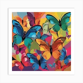 Colorful Butterflies 1 Art Print