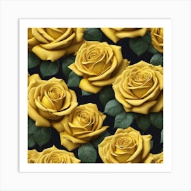 Yellow Roses 5 Art Print