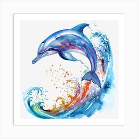 Dolphin In The Water Art Print