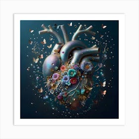 Heart Of Flowers 7 Art Print