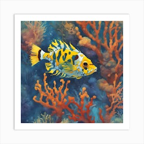 Flamingo Fish Art Print