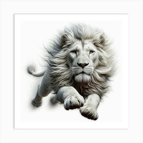 Running Lion Art Print