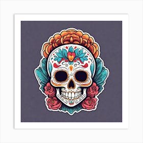 Day Of The Dead Skull 6 Art Print