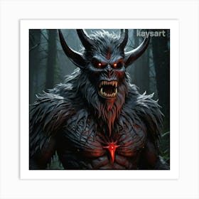 Demon In The Woods Art Print