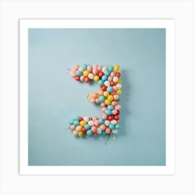 Balloon Letter E Art Print