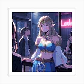 Zelda bar night Art Print