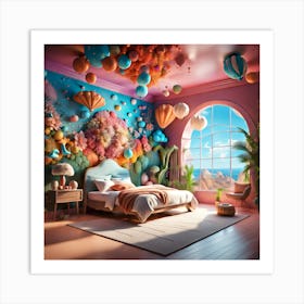 Colorful Bedroom Art Print