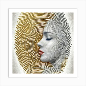 A woman's profile 3 Art Print