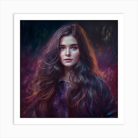 Girl With Long Hair 2 Art Print