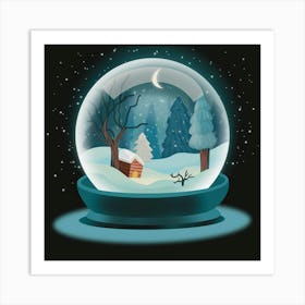 magical snowglobe Art Print