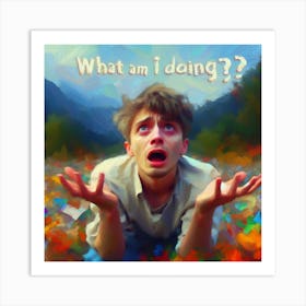 What Am I Doing Art Print