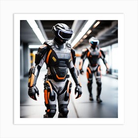 Futuristic Robots 35 Art Print