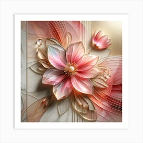 Abstract Flower Painting 13 Art Print