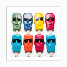 Stylized Popsicles Art Print