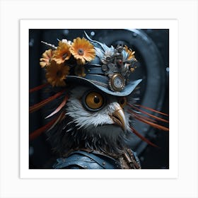 Steampunk Owl 2 Art Print