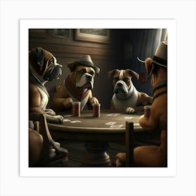 Poker Dogs 6 Art Print