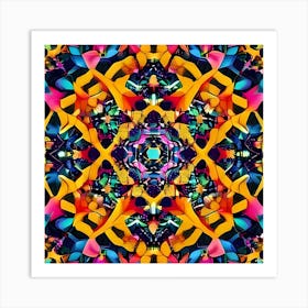 Abstract Psychedelic Mandala Art Print