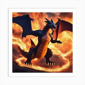 Pokemon Fire Dragon Art Print