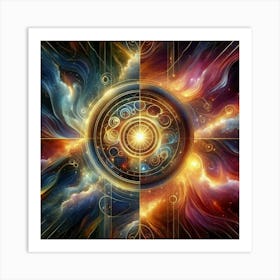 Radiant Mysterious Marble Light: Multicolor marble 4 Art Print