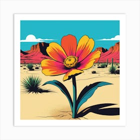 Flower In The Desert Art Print