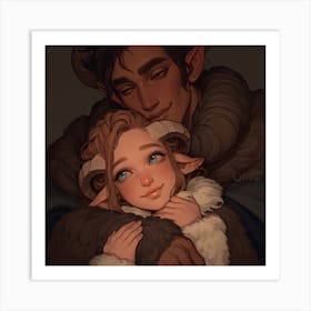 Elven Couple Art Print