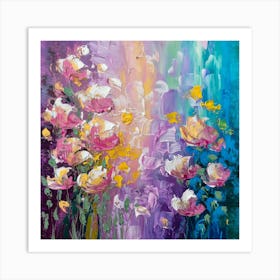 Abstract Flower Painting 3 Art Print