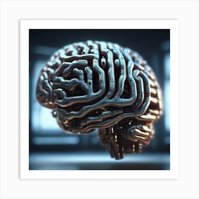 Brain - 3d Rendering 2 Art Print