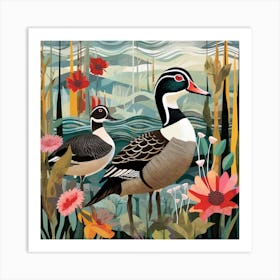 Bird In Nature Wood Duck 1 Art Print