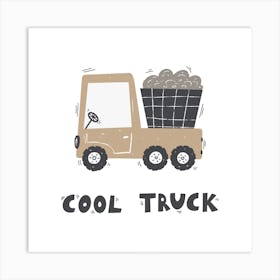 Cute Funny Truck Art Print