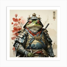 Frog Samurai Matsumoto Hoji Inspired Japanese 1 Art Print 2 Art Print