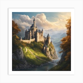 Castle In The Mountains 3 Art Print