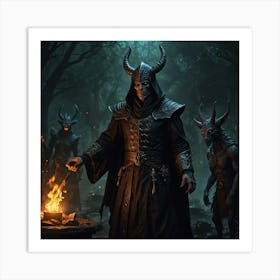 Demon In The Forest Art Print