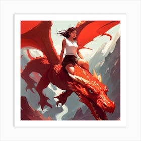 Dragon Rider Art Print