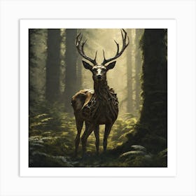 Deer In The Forest 106 Art Print