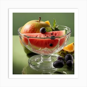 Watermelon Bowl Art Print