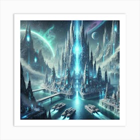 Aqualith Citadel Icebound Order Capital Art Print