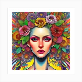 Flower Girl 5 Art Print