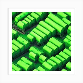 Green Tanks Art Print