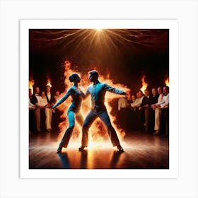 Dancers On Fire 4 Art Print