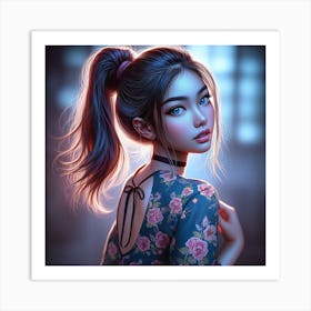 Asian Girl 2 Art Print