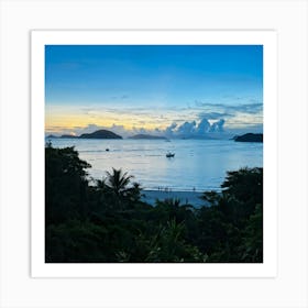 Ocean Cape Holiday Siam Beautiful Shore Point Paradise Turquoise Peaceful Sunset Grass M (20) Art Print