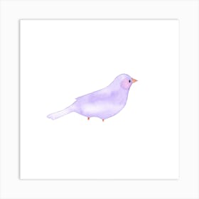 Blushing Bird Purple 2 Square Art Print