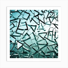 Broken Glass Background 7 Art Print