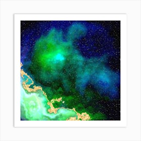 100 Nebulas in Space with Stars Abstract n.098 Art Print