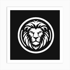 Lion Head Logo Art Print