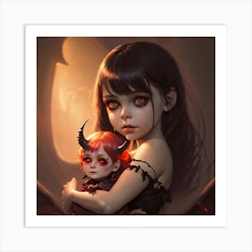 Devil Girl Art Print