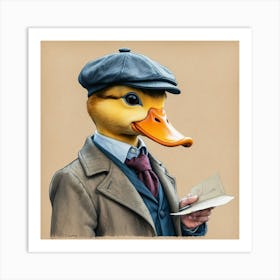 Duck In Hat 2 Art Print