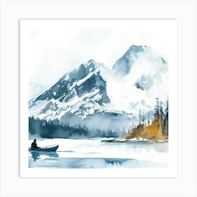 Canoe In The Lake Art Print